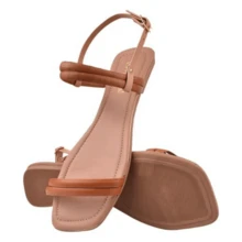 Women Flat Sandals - 駝色 - 查看 2