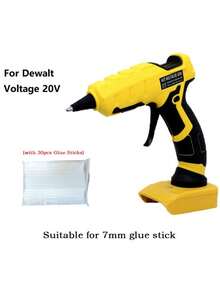 Yellow Deweisn Battery-Powered Hot Glue Gun With 30pcs 7mm/0.27in Glue Sticks, Ideal For Toys/Hobby Products/Accessories Adhesion And Diy Projects (Battery Not Included) - Yellow - View 4
