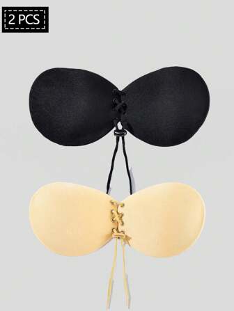 2 paquetes de pezoneras engrosadas para impulsar el busto, pezoneras adhesivas para pechos pequeños o planos, ideales para vestidos de novia y de fiesta con la espalda descubierta o sin tirantes, sujetador invisible de silicona