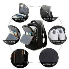 CsaxeKecna 15.6-Inch Large Capacity Waterproof Laptop Backpack Multi Compartment Men's And Women's Backpack - Very Suitable For Business Travel And University       Travel Party Gifts - White - View 4