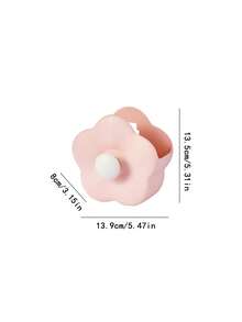 1個花形化妝品組織器＆筆筒＆文具存儲盒,壁掛多功能裝飾存儲容器,適用於學生/辦公室/臥室,藍色 - 藍色 - 查看 2