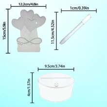 1個卡通心形夜燈,3d心形桌燈用於家居裝飾,情人節禮物及假日紀念品 - 白色 - 查看 3