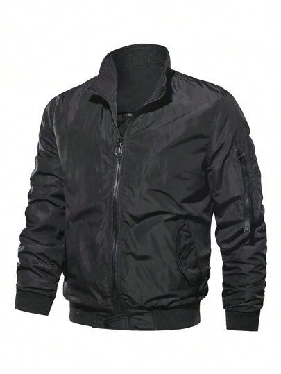 pepp 男士戶外運動黑色夾克,2023新款立領,休閒百搭