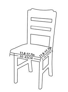 1入組滌綸提花椅墊套餐廳軟墊素色椅套無靠背家具保護套 - 深灰色 - 查看 3