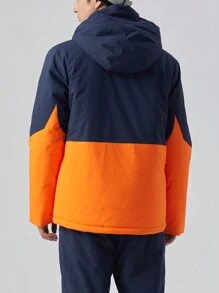 TECTOP Chaqueta de esquí para mujer, ropa impermeable para exteriores con múltiples bolsillos y diseño con cremallera, adecuada para deportes de nieve de invierno - Azul - Ver 4