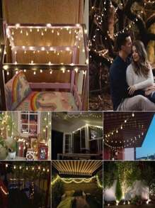 Guirnalda Led Impermeable 6m 40 Focos Con Foco Tipo Burbuja - Amarillo - Ver 3