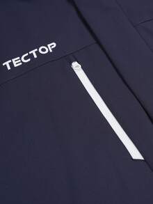 TECTOP 男士防水滑雪夾克,多口袋,拉鍊開合,領口設計,適合冬季運動和戶外活動 - 藍色 - 查看 7