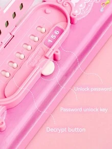 1本隨機樣式創意密碼鎖定筆記本,學生的最佳禮物 - 粉色 - 查看 4