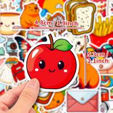 50 件水瓶美學貼紙,適合女孩學生青少年成人的可愛乙烯基防水貼紙,適合剪貼簿、手機、筆記型電腦、行李箱的卡通貼紙包 - 彩色 - 查看 4