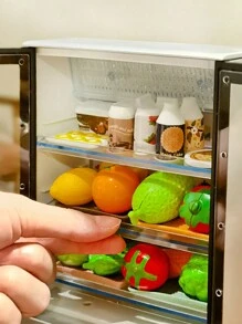 Stomle Family Juguete De Simulación De Juego De Cocina Gris Con Imitación De Nevera De Doble Puerta, Juguete De Comida En Miniatura Y Accesorios De Bricolaje Para Casa De Muñecas, Juguete Puzzle Como Regalo De Cumpleaños Para Niños, Requiere 2 Baterías Aa De 1,5 V (no Incluidas), Empaque Aleatorio, Se Daña Fácilmente Durante El Transporte - Verde militar - Ver 8