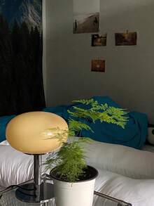 1pc Murano Glass Table Lamp - Dimmable USB Powered Ambient Light for Living Room, Bedroom, and Home Office - Perfect for Bedside, Nightstand, and Desk Decor - Beige - View 11