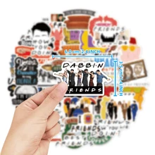 WB 50PCS Stickers Vinyl Stickers Ross Geller Rachel Green Monica Geller Waterproof UV And Scratch Resistant Great For All Your Gadgets For Mom Dad Grand Mother Father Teacher Sister Brother Friend Funny Valentine's Day Gifts Halloween Summer, School - Multicolor - View 2