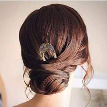 1入鈦金色u型簪子,復古金屬簪子,發簪,髮髻簪,優雅髮飾,u型簪子,髮型造型配件,女人女孩必備 - 彩色 - 查看 2