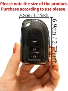 1入黑色tpu汽車鑰匙保護套,適用於 Toyota Rav4 - 黑色 - 查看 9