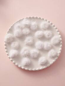 20入組毛球衣飾配件，毛絨球/扣子 - 白色 - 查看 6