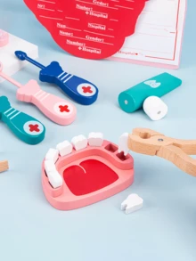 High-End Wooden Doctor Toy Set, Stethoscope Medicine Box, Play House Gift For Girls And Boys, Suitable For Children Over 3 Years Old (Some Accessories Are Random) - Multicolor - View 7