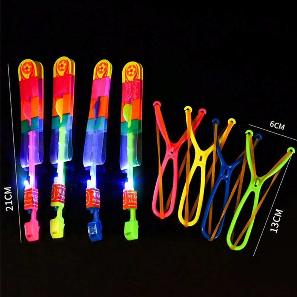 Illuminated Slingshot Flying Arrows & LightUp Flying Sword & Catapult