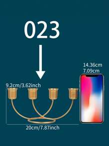 1PC Metal Iron Art Spray Candlestick Fashionable and Creative Nordic Wedding Party Candlelight Dinner Props Household Candlestick Decoration - Gold - View 12