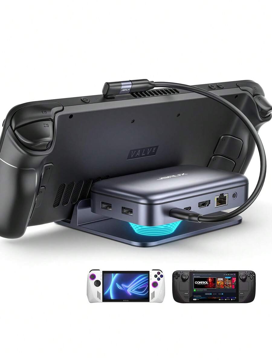 Station D'accueil JSAUX 5-en-1 Pour Steam Deck/ROG Ally - HDMI 4K 60Hz, Ethernet, Ports USB