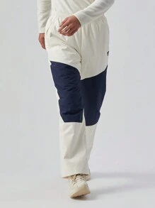 Của phụ nữ Tuyết Trượt tuyết Chống thấm nước ngoài trời Chống gió Lông cừu Cargo Đi bộ du lịch Quần - trắng - Xem 5