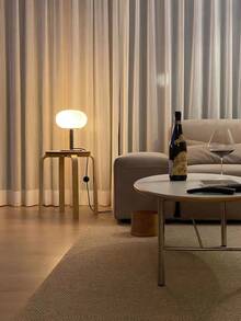 1pc Murano Glass Table Lamp - Dimmable USB Powered Ambient Light for Living Room, Bedroom, and Home Office - Perfect for Bedside, Nightstand, and Desk Decor - Beige - View 8