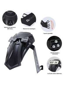 Universal Salpicadera Trasera Para Motos - Negro - Ver 5