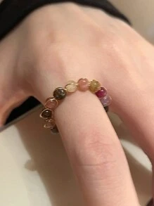 1pc Pearl  Ring Women Fashion Gold Plated Finger Rings Fashion Accessories Daily Costume Party Bride Wedding Jewelry Gift for Girlfriend Couple Unisex - Bronze - View 5