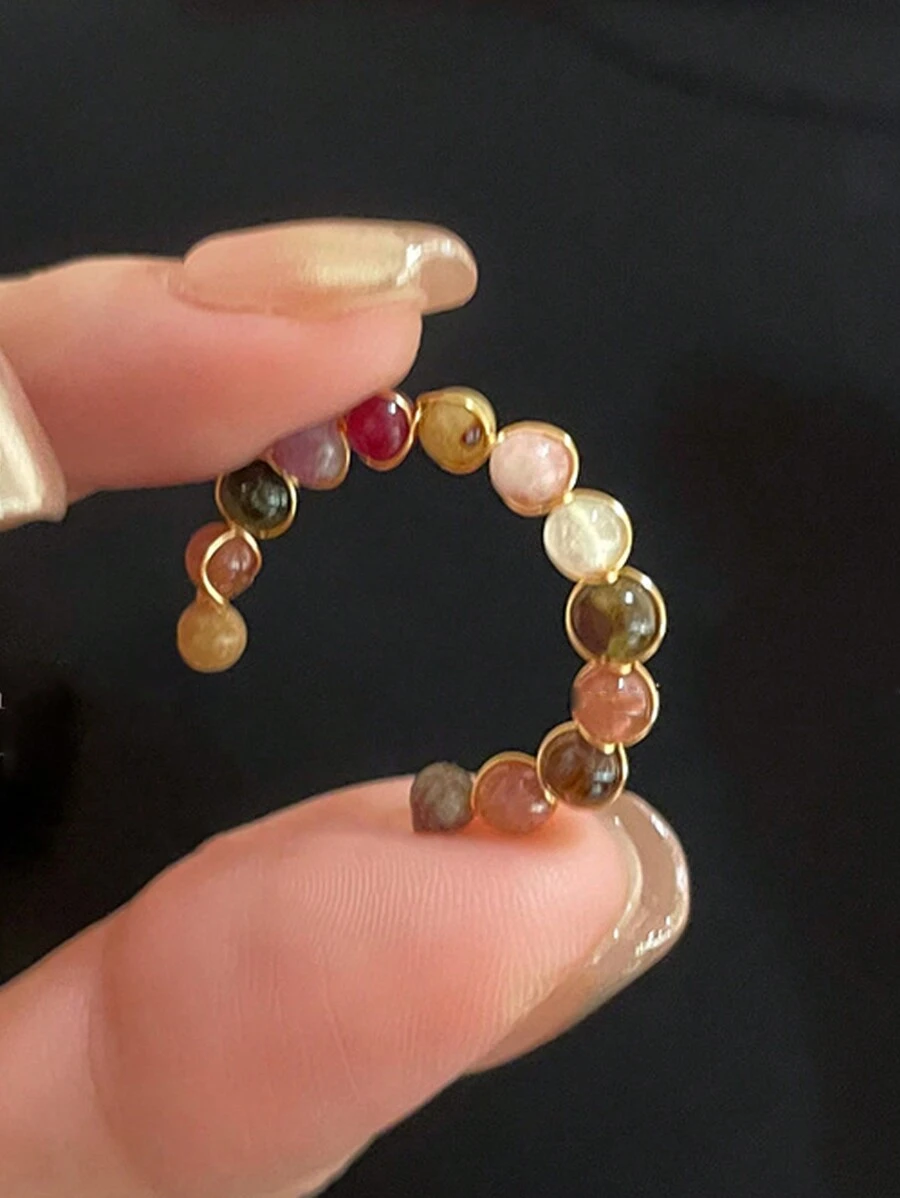 1pc Pearl  Ring Women Fashion Gold Plated Finger Rings Fashion Accessories Daily Costume Party Bride Wedding Jewelry Gift for Girlfriend Couple Unisex - Bronze - View 1