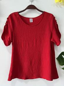 Women Tops - 紅色 - 查看 1