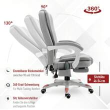 Home Office Chairs - Grey - View 5