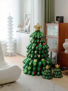 MECRLA 1 bộ bóng bay Giáng sinh hình cây thông Noel bóng bay tự làm thích hợp cho trang trí tiệc Giáng sinh và trang trí bóng bay năm mới - Nhiều màu - Xem 1