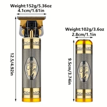 Three In One Electric Gradient Trimmer Zero Gap Hair Clipper T Blade 0.1mm Precision Shaver, Shaver Head, Portable Beard - Metal Three-in-one LCD Digital Display Set - View 3