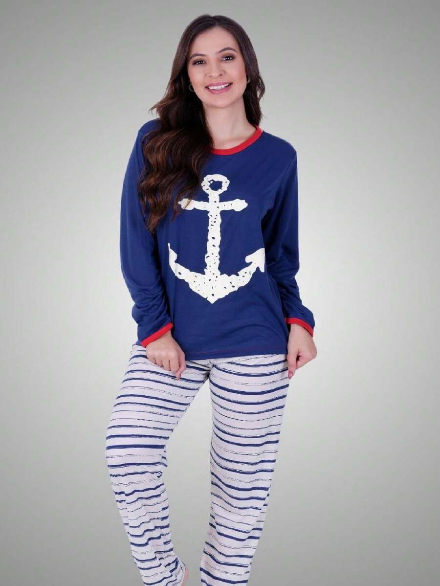 Women Pajama Sets - Màu xanh hải quân - Xem 1