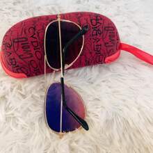 女士時尚復古眼鏡 - 中紫紅色 - 查看 5