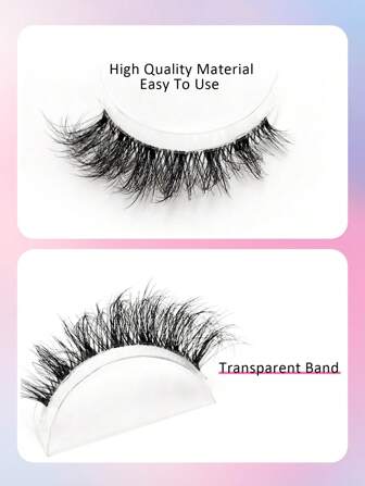 Asiteo 7 Pairs Natural Soft Fluffy Criss-Cross Lengthening Thick Faux Mink Eyelashes