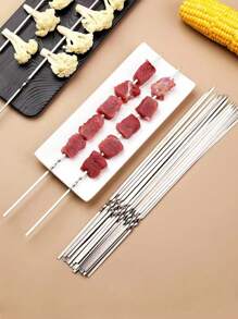 10入組不銹鋼烤肉棒 - 銀色 - 查看 1