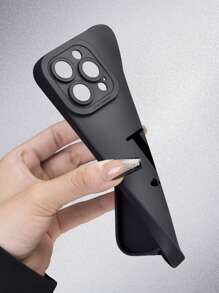 1入黑色天使眼啞光TPU防護殼，具有A/B/C/D/E/F/G/H/I/J/K/L/M/N/O/P/Q/R/S/T/U/V/W/X/Y/Z字母圖案，適用於蘋果、三星等品牌 - 黑色 - 查看 5