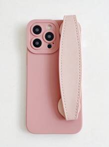 1 Stück Einfarbige Handschlaufe + 1 Stück Rosa Stoßfeste Handyhülle, Kompatibel Mit Apple/samsung/xiaomi/redmi/oppo/vivo/transsion/realme/infinix - Pink - Übersicht 5