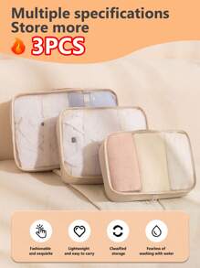 Light Luxury Style Simple And Fashionable Multiple Sizes And Specifications Storage Travel Bag Set Simple Business Trip Travel With Luggage Bag Multifunctional Lightweight Breathable Clothing Storage Bag