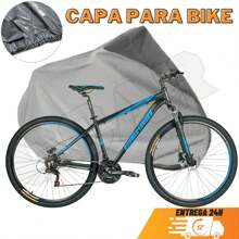 Capa Protetora Para Cobrir Bicicleta 100% Impermeável Bike Aro 24 ao 29 - Cinza - Visão 1