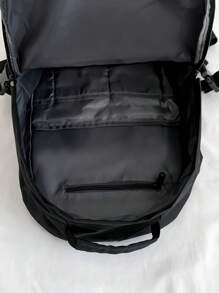 輕盈、便攜、大容量時尚休閒女士背包,防水輕便多功能旅行袋學校背包,適用於大學生上學、商務、工作、通勤、戶外、遠足、旅行、攀登、體育場、運動、外出回家 - 黑色 - 查看 6