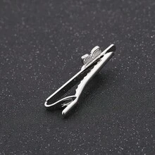 1件男士別針,創意花形搭扣,衣領、衣服、領帶等多用途 - 銀色 - 查看 4