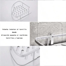 Estante Triangular De Aluminio,Estanteria Ducha, Estantería de Baño, Estantería de Esquina para Baño Ducha, Rinconera Ducha Bandeja de baño, Organizador de baño