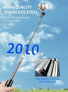 INRAM C07 Mobile Phone Stabilizer Selfie Stick Panoramic Follow-Up Anti-Shake Selfie Stick Handheld Head Steady Camera - Black - View 3