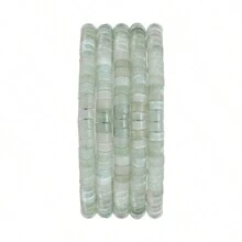 1 Fio De Miçanga Cilíndrica De Rondelle De Pedra 4x2mm De Turquesa, Quartzo E Jasper Para Fazer Jóias Com Contas De Disco Redondo E Plano Para Fazer Pulseiras Como Acessórios Diy