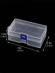 1只新款可鎖定桌面儲物盒,用於卡片和貼紙儲物,包裝,電子元件儲物 - 無色 - 查看 4
