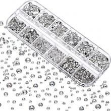 Strass Para Decoração De Unha Nail Arte Pedrinhas Prata - Prata - Visão 1