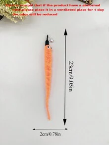 2入組隨機顏色毛毛蟲替換頭貓貓逗棒三節伸縮釣竿新貓貓逗棒替換頭新貓玩具 - 彩色 - 查看 4