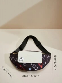 牛津布腰包,女式大容量腰包金屬裝飾肩背包 - 彩色 - 查看 11