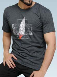 Men T-Shirts - 深灰色 - 查看 2